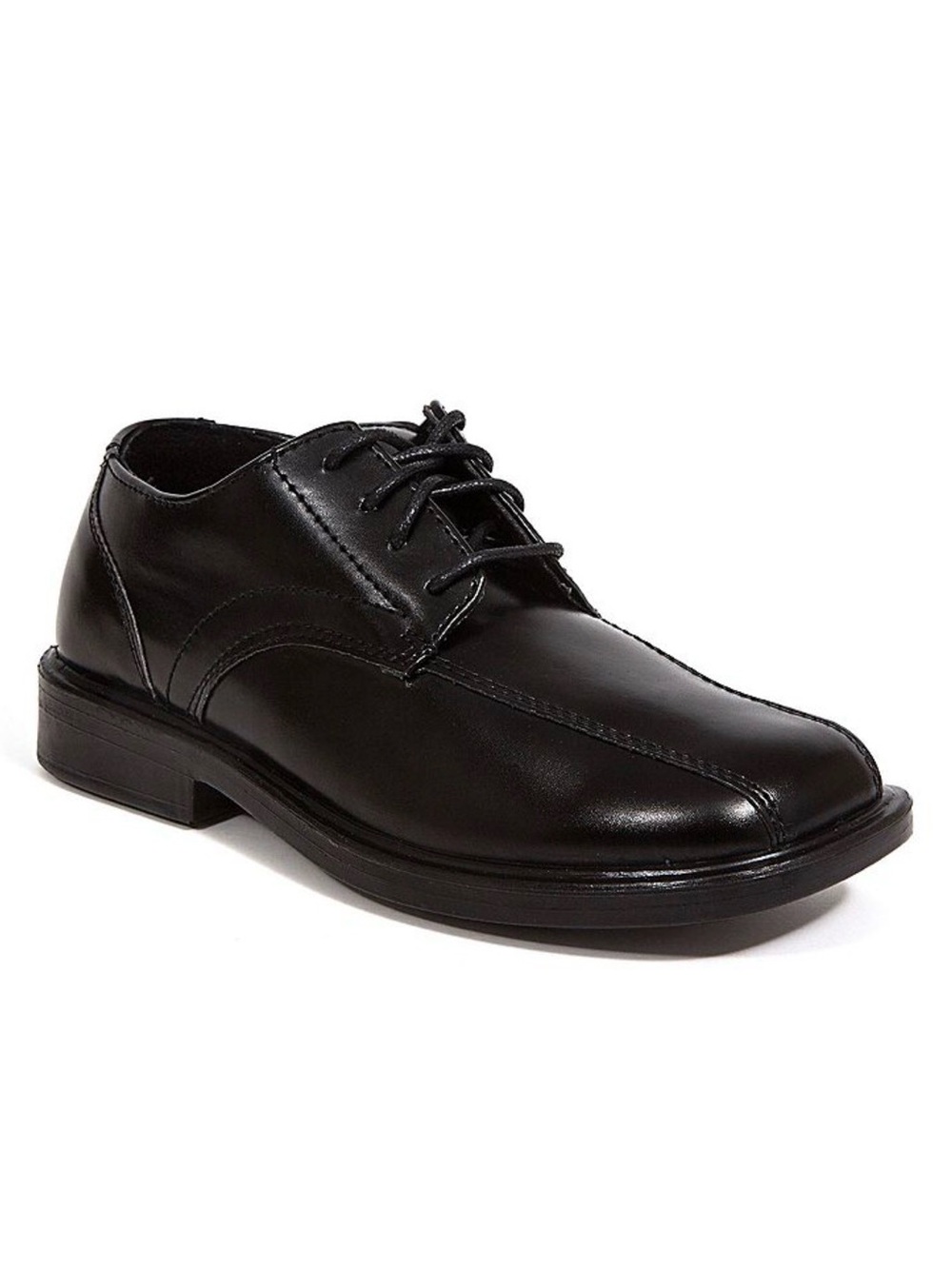 Deer Stags Boys Black Lace-Up Dress Shoes